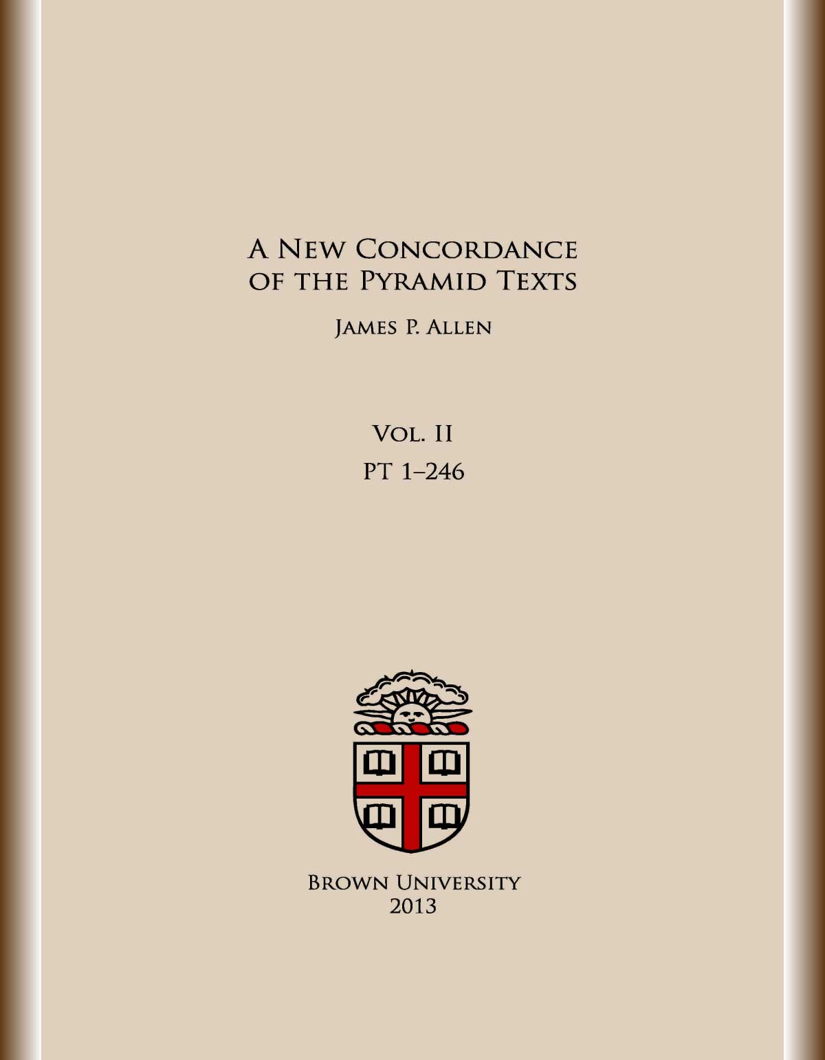 A New Concordance of the Pyramid Texts - Volume II-cover