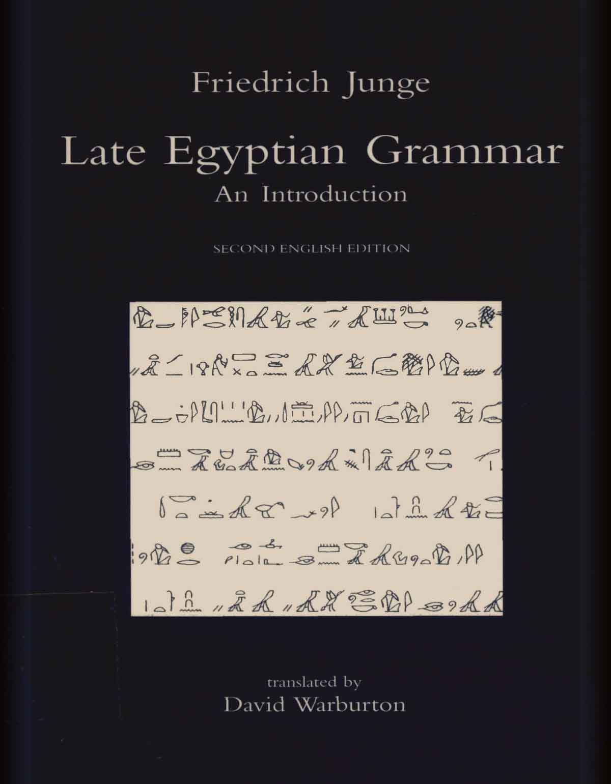 Late Egyptian Grammar, An Introduction-Friedrich Junge-cover
